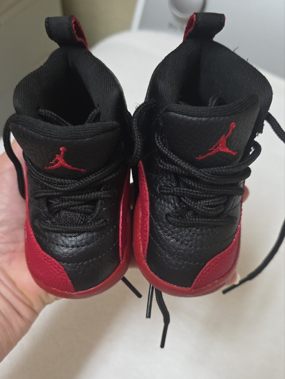 Nike Toddler Black and Red Air Jordan  Sneakers 3.5